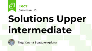 Solutions Upper intermediate