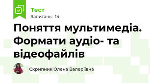 Поняття мультимедіа. Формати аудіо- та відеофайлів