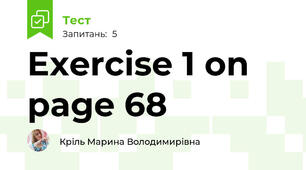 Exercise 1 on page 68