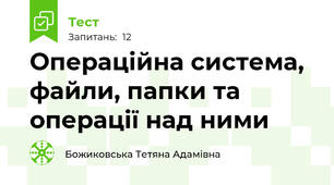 Операційна система, файли, папки та операції над ними
