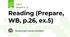 Reading (Prepare, WB, p.26, ex.5)