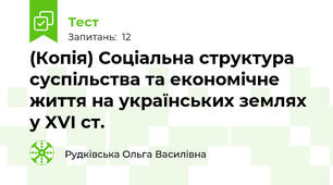 (Копія) Соціальна структура суспільства та економічне життя на українських землях у XVI ст.