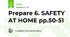 Prepare 6. SAFETY AT HOME pp.50-51