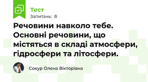 Речовини навколо тебе. Основні речовини, що містяться в складі атмосфери, гідросфери та літосфери.