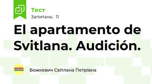El apartamento de Svitlana. Audición.