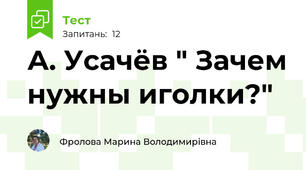  А. Усачёв " Зачем нужны иголки?"