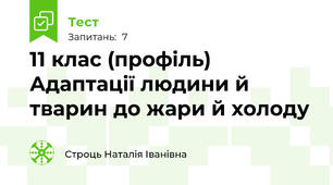 11 клас (профіль) Адаптації людини й тварин до жари й холоду 
