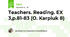 Teachers. Reading. EX 3,p.81-83 (O. Karpiuk 8)