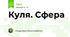Куля. Сфера