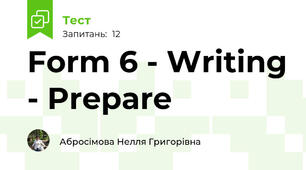 Form 6 - Writing - Prepare