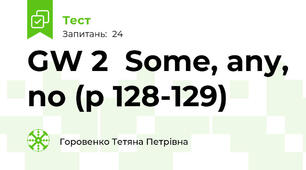 GW 2  Some, any, no (p 128-129)