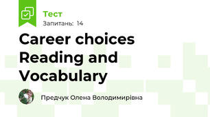 Career choices Reading and Vocabulary