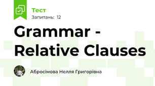 Grammar - Relative Clauses