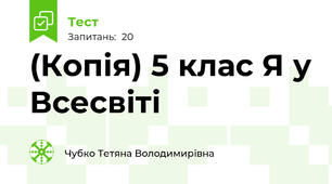 (Копія) 5 клас Я у Всесвіті