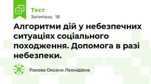 Алгоритми дій у небезпечних ситуаціях соціального походження. Допомога в разі небезпеки.
