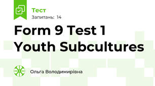 Form 9 Test 1   Youth Subcultures
