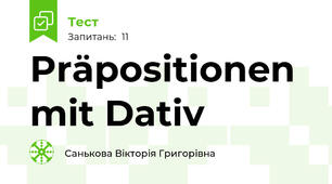 Präpositionen mit Dativ