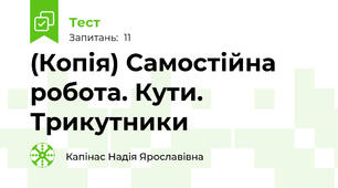(Копія) Самостійна робота. Кути. Трикутники