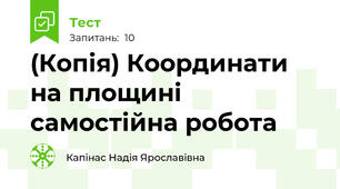(Копія) Координати на площині  самостійна робота