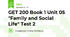 GET 200 Book 1 Unit 05 "Family and Social Life" Test 2