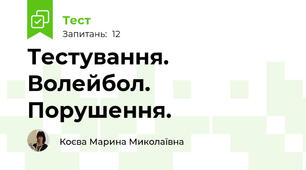 Тестування. Волейбол. Порушення.