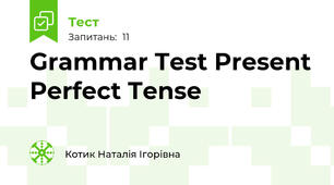 Grammar Test Present Perfect Tense