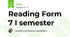 Reading Form 7 I semester