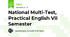 National Multi-Test, Practical English VII Semester