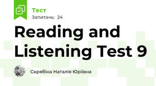 Reading and Listening Test 9
