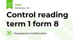 Control reading term 1 form 8