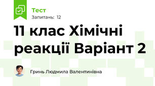 11 клас Хімічні реакції Варіант 2