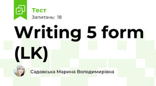 Writing 5 form (LK)