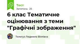  6 клас Тематичне оцінювання з теми "Графічні зображення"