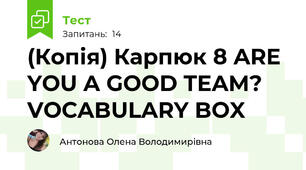 (Копія) Карпюк 8 ARE YOU A GOOD TEAM?  VOCABULARY BOX