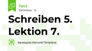 Schreiben 5. Lektion 7.