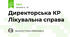 Директорська КР Лікувальна справа