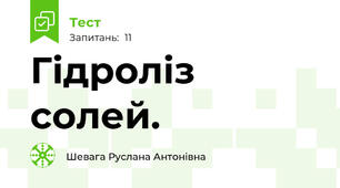  Гідроліз солей.