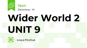 Wider World 2 UNIT 9 