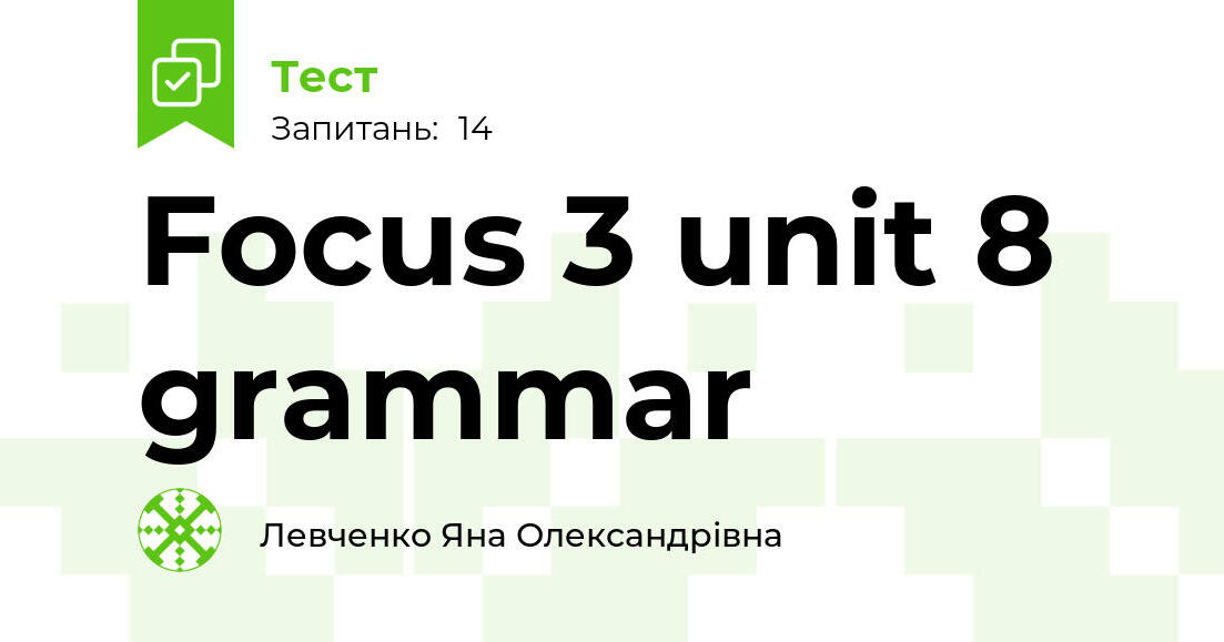 Sprawdzian Matura Focus 3 Unit 8 Grupa A I B