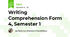 Writing Comprehension Form 4, Semester 1
