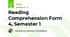Reading Comprehension Form 4, Semester 1