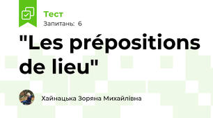 "Les prépositions de lieu"