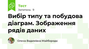 Вибір типу та побудова діаграм. Зображення рядів даних