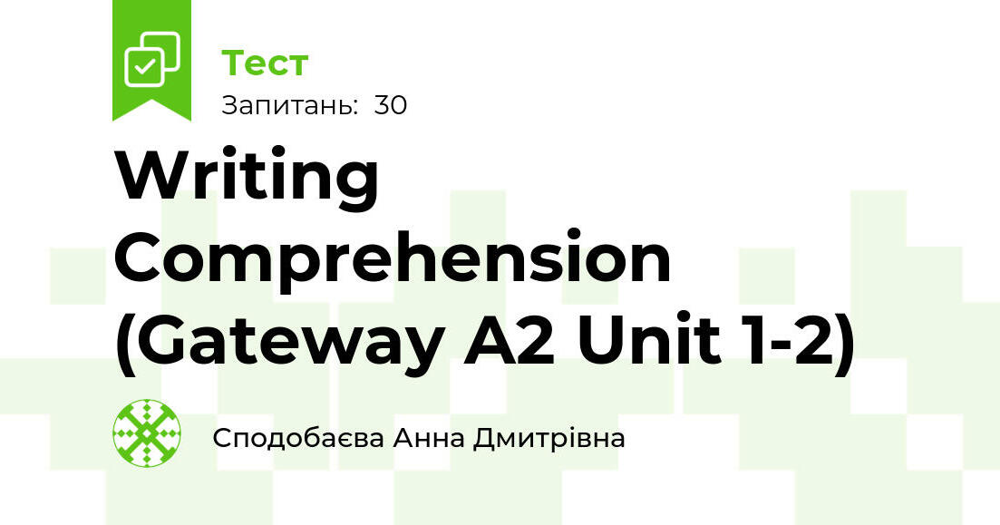 Jak Wygłada Sprawdzian Poprawkowy Z Angielskiego Units 1-2