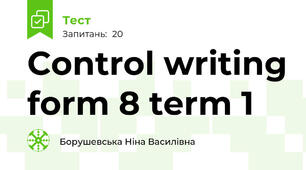 Control writing form 8 term 1 