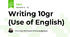 Writing 10gr (Use of English)