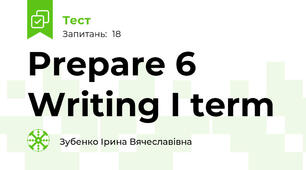 Prepare 6 Writing I term