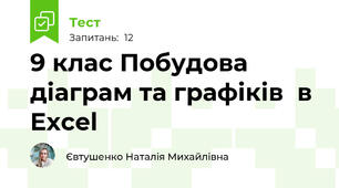  9 клас Побудова діаграм та графіків  в Excel 