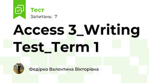 Access 3_Writing Test_Term 1