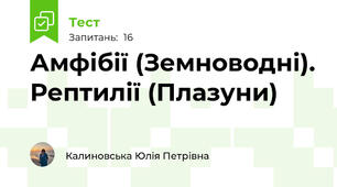 Амфібії (Земноводні). Рептилії (Плазуни)